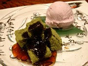 わらび餅&ムラサキ芋アイス2点盛
