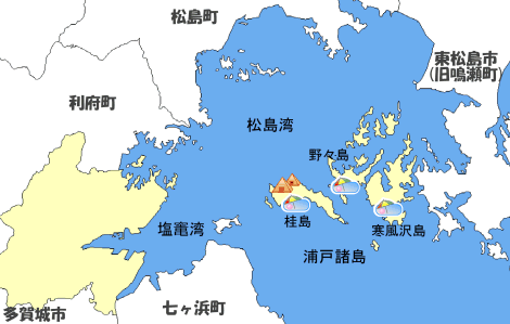 塩竃市浦戸諸島 マップ