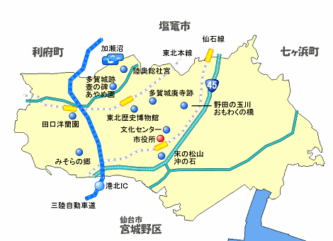 多賀城市 マップ